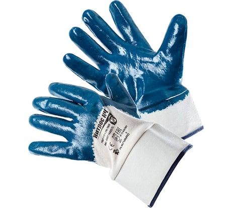 Нитриловые перчатки с короткой крагой Ампаро Нитрос КЧ (т) Размер 10 6405 (448575)-10