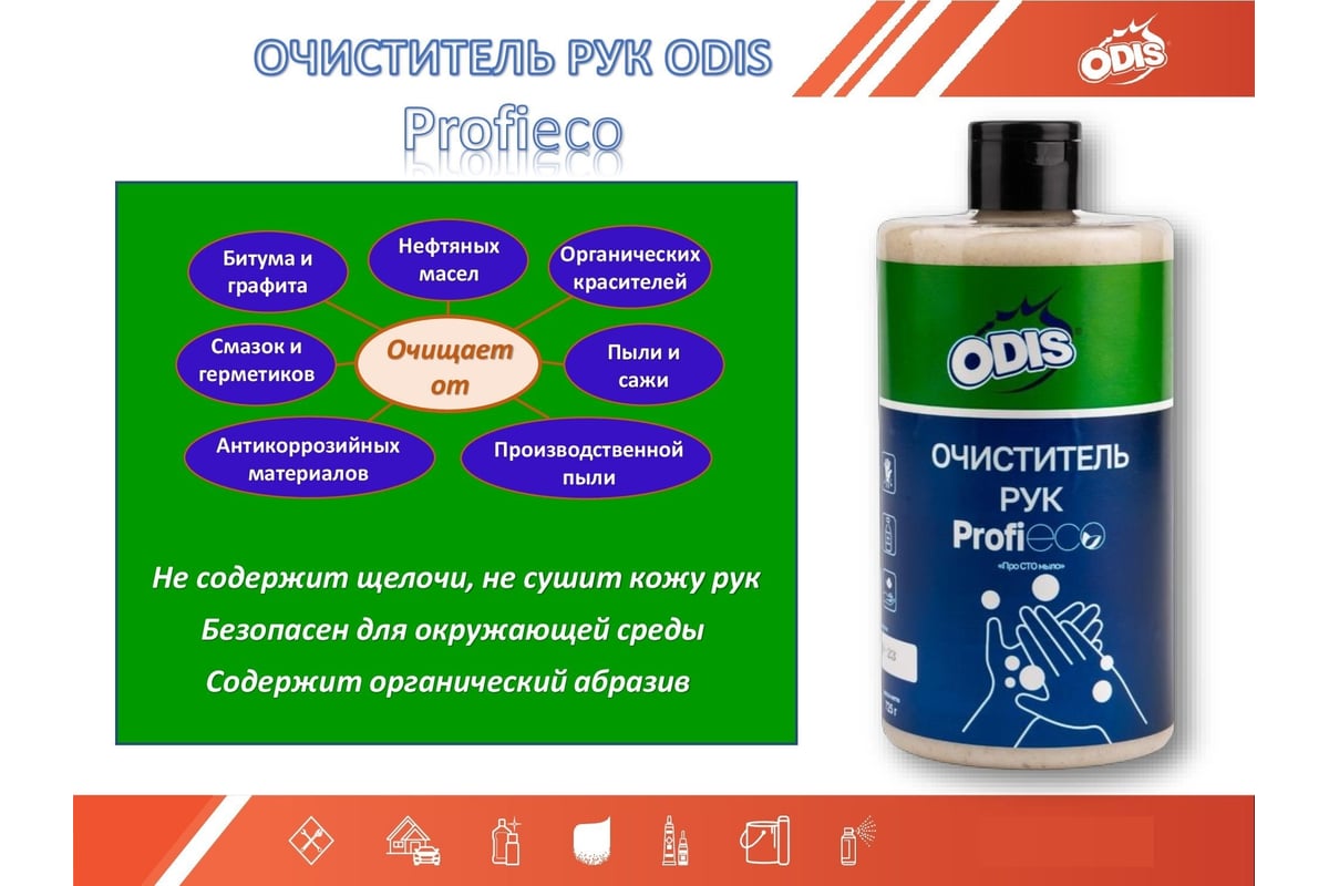 Очиститель для рук ODIS Profi Про СТО мыло 725г Ds0131