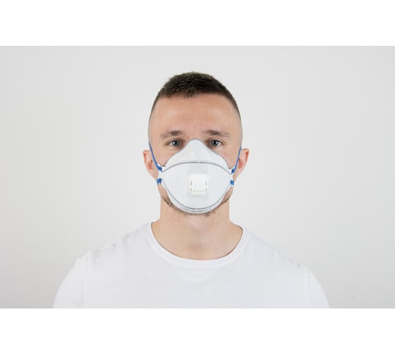 Респиратор с клапаном, с углем е, трехпанельный, Jeta Safety класс защиты FFP2 NR D в инд. упак JM-9328