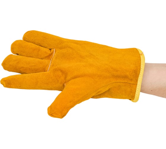 Перчатки из спилка Gward Driver Lux Zima оранжевый, утеплитель мех-мутон, р.XXL, 6 пар XY040