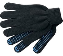 Трикотажные перчатки Без бренда ПВХ-покрытие Точка, 10 класс, черные 67787