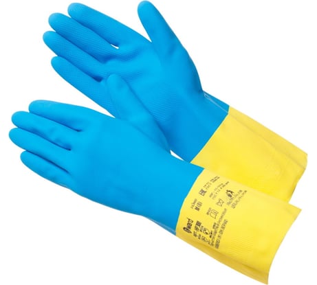 Перчатки из латекса и неопрена, Gward HP300 двуцветные, р. M 12 пар HP300/M