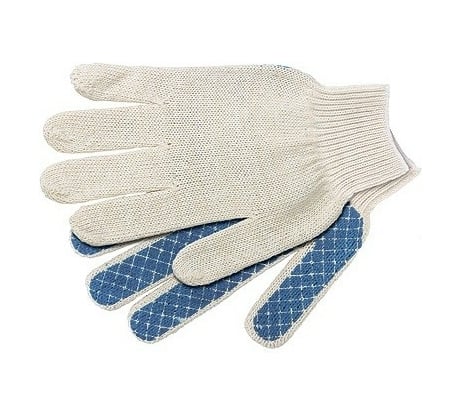 Трикотажные перчатки Без бренда ПВХ-покрытие Шахматный облив, 10 класс 67776