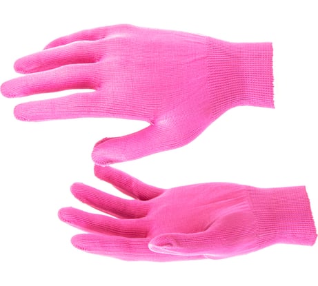 Перчатки Без бренда нейлон, 13 класс, цвет розовая фуксия, L 67821