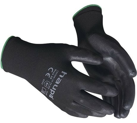 Перчатки с полиуретановым покрытием HAUPA размер 11, черные 10 пар 120300/11-10