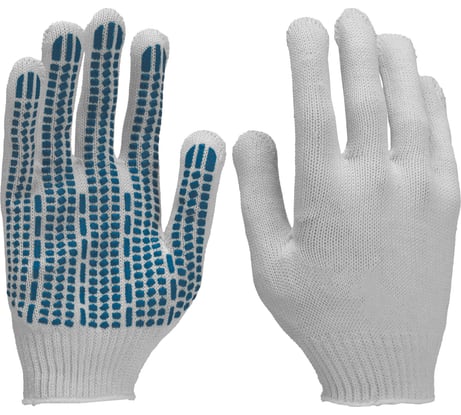 Перчатки х/б с ПВХ Без бренда Протектор 10 класс, 10пар/уп 67806