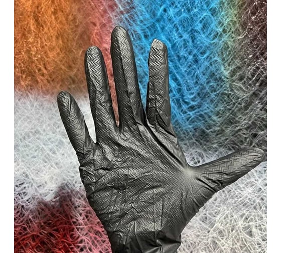 Нитриловые перчатки А1 NITRIL GLOVES черные, размер M, упаковка 100шт A1-Gloves-M