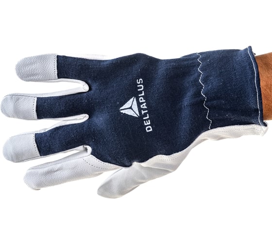 Комбинированные перчатки Delta Plus CT402 козья кожа/коттон, цвет синий, р 10 CT402BL10
