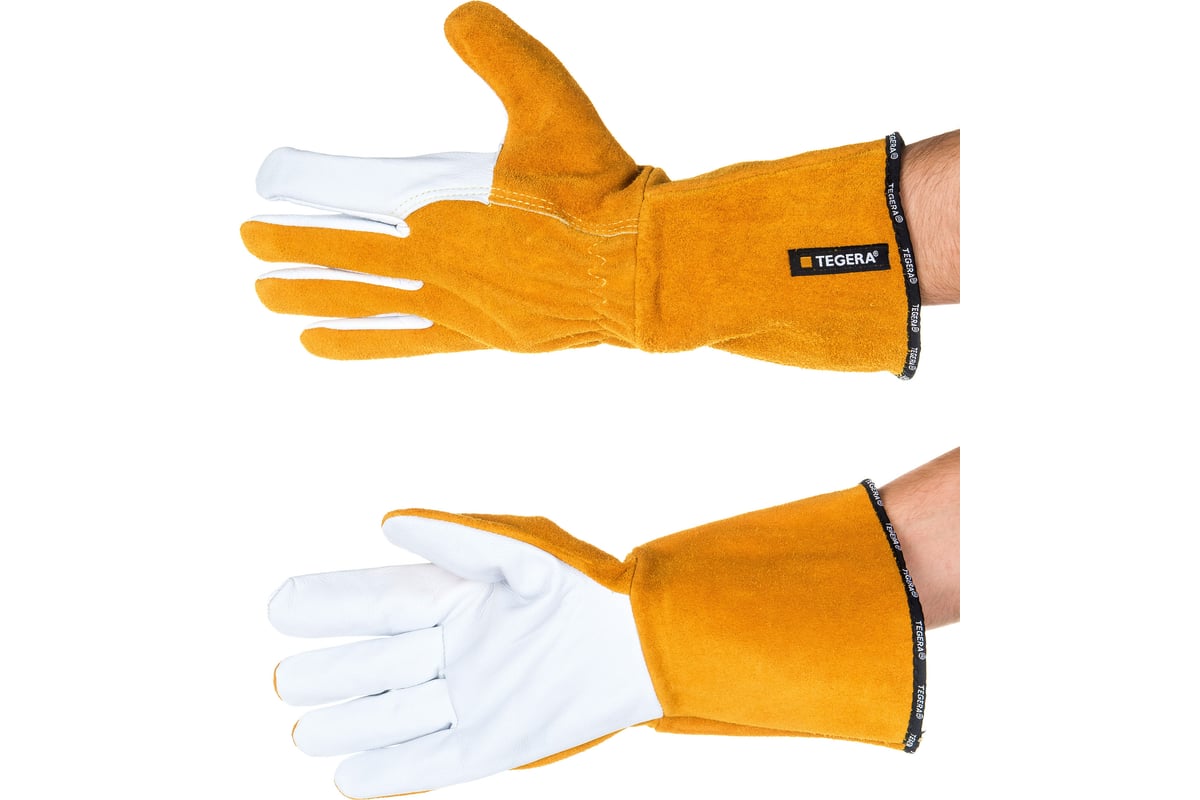 Жаропрочные перчатки для сварочных работ без подкладки TEGERA, размер ...