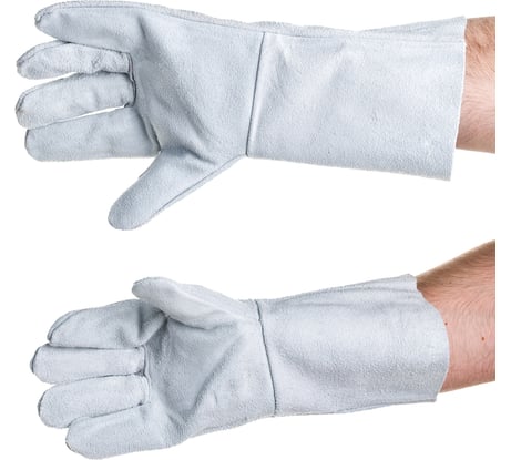 Спилковые перчатки СИБРТЕХ с манжетой для садовых и строительных работ, размер XL 67904