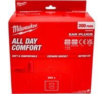 Противошумные вкладыши Milwaukee 200 шт 4932480465