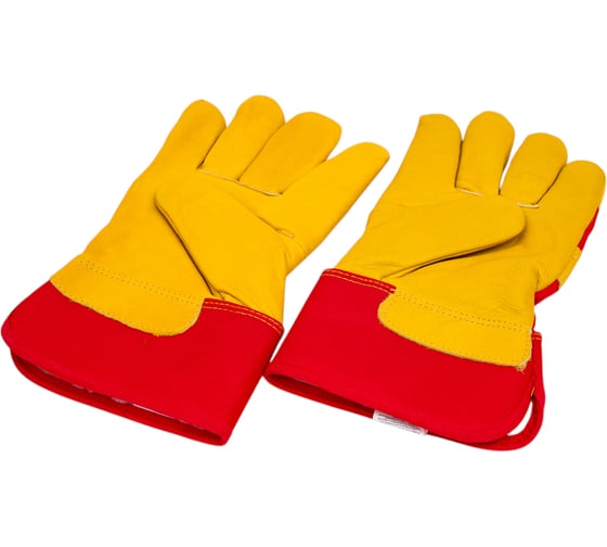 Комбинированные кожаные перчатки  S.GLOVES TRAUN искусственный мех, р.11 31990-11