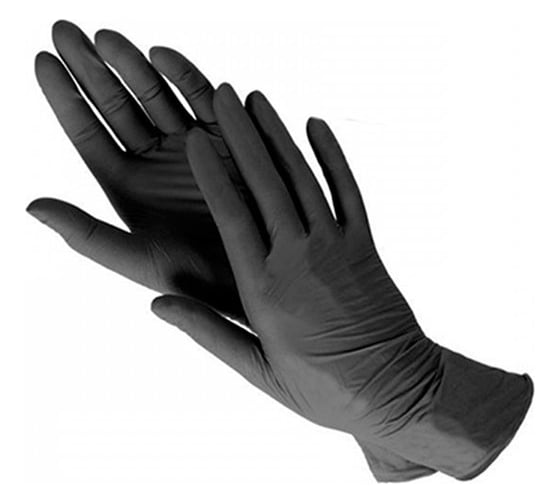 Нитриловые перчатки Foxy Gloves черные, 3.5г, размер L, 50 пар 46311614774789