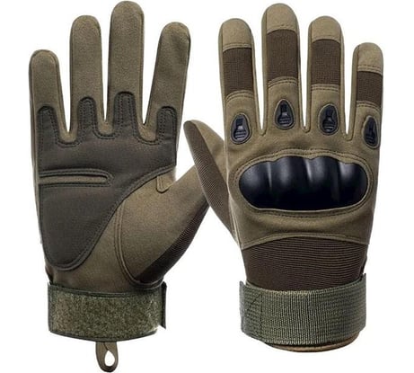 Тактические перчатки ООО Комус зеленые, р.M 1673525