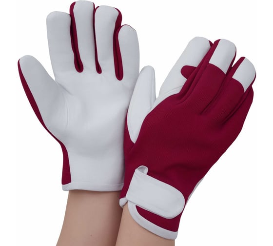 Комбинированные перчатки со спилком Gigant на липучке, размер 10 GGL-210 1