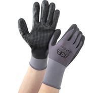 Трикотажные полиэфирные перчатки с нитриловым покрытием с ПВХ-напылением Gigant размер 10 GGPP-110