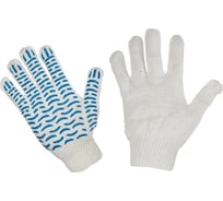 Защитные трикотажные перчатки ООО Комус ПВХ-волна, 4 нити, 10 класс, 10 пар 678206