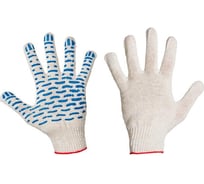 Защитные трикотажные перчатки ООО Комус ПВХ-протектор, 4 нити, 10 класс, 300 пар 1412942