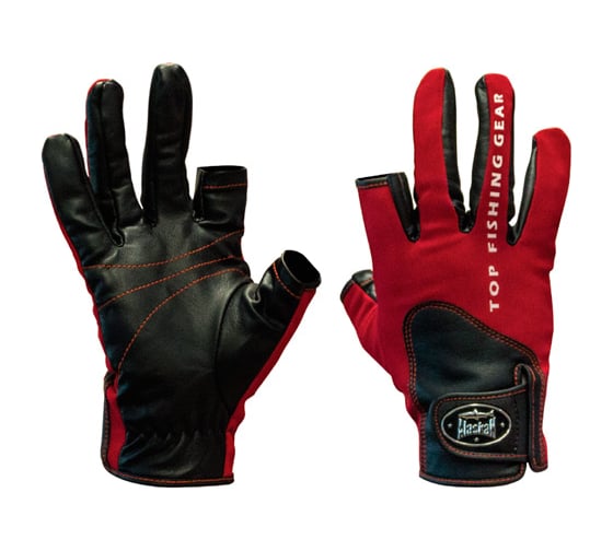 Двухпалые перчатки спиннингиста Alaskan Red/BL XL AGWK-11XL