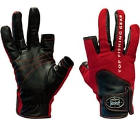 Двухпалые перчатки спиннингиста Alaskan Red/BL L AGWK-11L