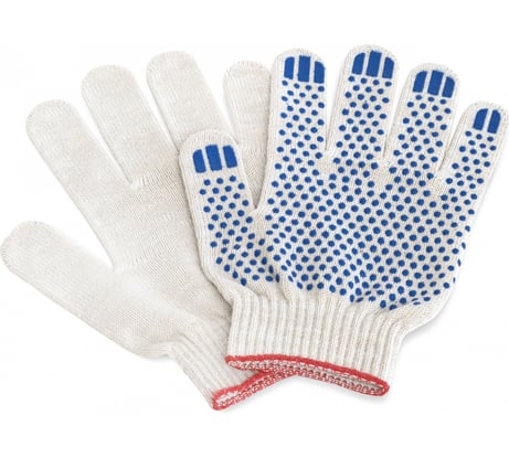Перчатки Berhau х/б с пвх, 10 класс, 5 ниток, протектор комби 5356