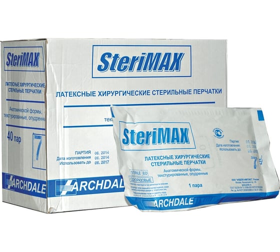 Перчатки ГК Спецобъединение STERI MAX, 9 Пер 126/9