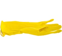 Резиновые усиленные хозяйственные перчатки с хлопковым напылением MeridaTRY113