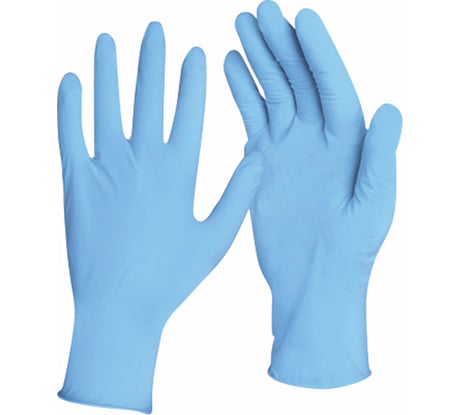 Нитриловые перчатки ЛАЙМА, голубые, размер L, 50 пар 605015
