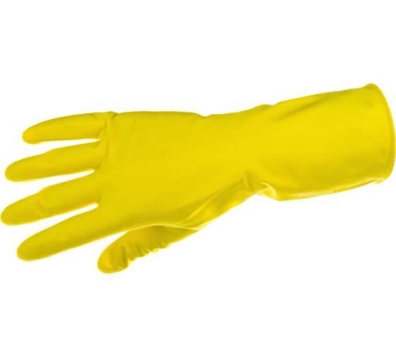 Хозяйственные латексные перчатки с хлопквым напылением ЛАЙМА Люкс р. M 600555 1