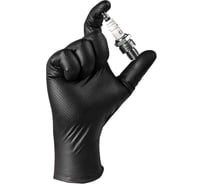 Ультрапрочные нескользящие нитриловые перчатки Jeta Safety 50 шт (25 пар), разм.XXL/11, 240 мм, 0,22мм NATRIX-50BL-11