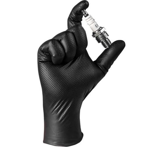 Ультрапрочные нескользящие нитриловые перчатки Jeta Safety 50 шт (25 пар), р.S/7, 240 мм, 0,22мм NATRIX-50BL-07