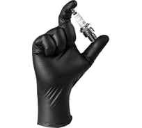 Ультрапрочные нескользящие нитриловые перчатки Jeta Safety 50 шт (25 пар), р.L/9, 240 мм, 0,22мм, NATRIX-50BL-09