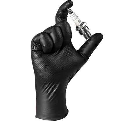 Ультрапрочные нескользящие нитриловые перчатки Jeta Safety 50 шт (25 пар), р.XL/10, длина 240 мм, толщ.0,22 мм NATRIX-50BL-10