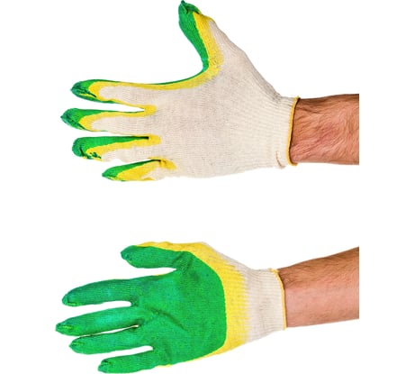 Хлопчатобумажные перчатки с двойным латексным покрытием WURTH 10 шт 5966138119990 1