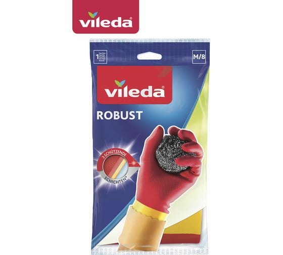 Особопрочные перчатки Vileda Robust размер M 166746
