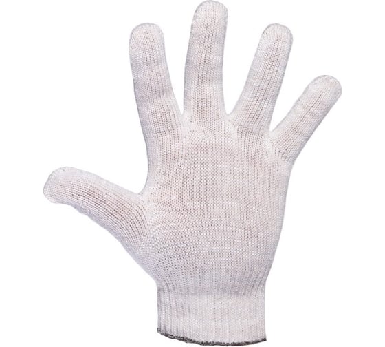 Перчатки х/б DolleX 4 нитки, белые 5PN-4W