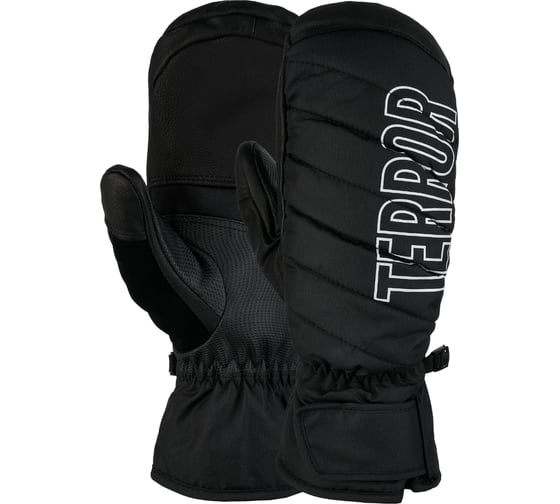 Варежки TERROR crew mitten black, размер M, черные 4665308791737