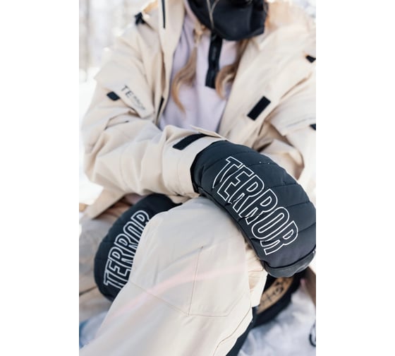 Варежки TERROR crew mitten black, размер M, черные 4665308791737