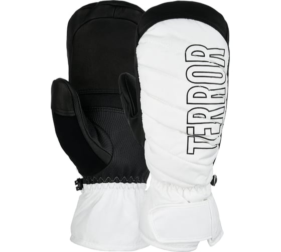 Варежки TERROR crew mitten white, размер M, белые 4665308791799