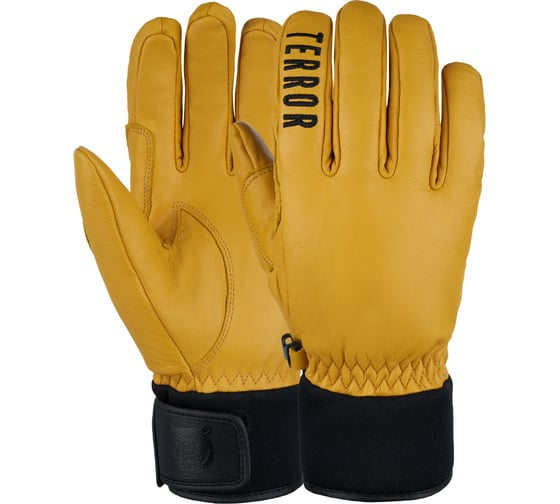 Перчатки TERROR leather gloves brown, размер L, коричневые 4665308791485