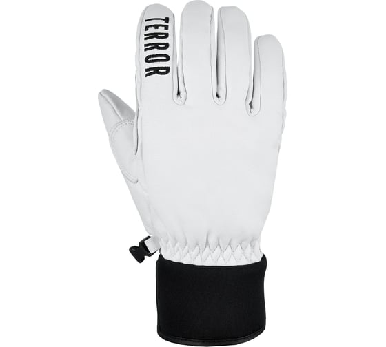 Перчатки TERROR leather gloves white, размер M, белые 4665308791546