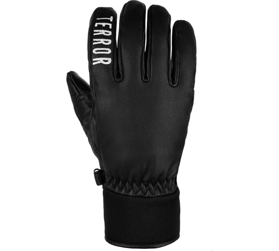 Перчатки TERROR leather gloves black, размер M, черные 4665308791478
