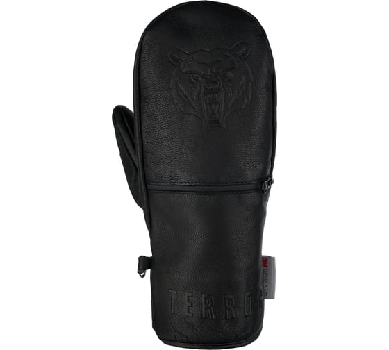 Варежки TERROR leather mitten black, размер L, черные 4665308791508
