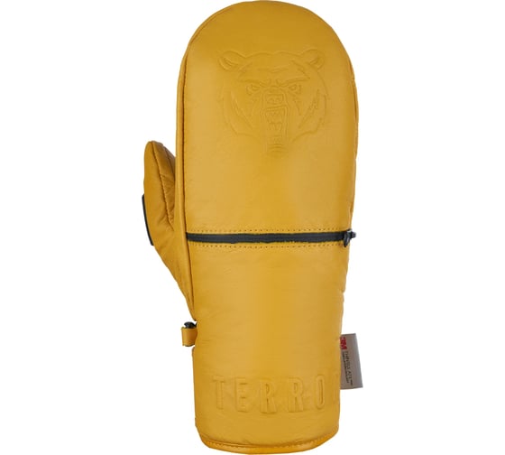 Варежки TERROR leather mitten brown, размер L, коричневые 4665308791522