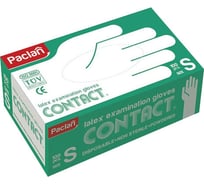 Нитриловые перчатки PACLAN Contact КОМПЛЕКТ 50 пар, неопудренные, размер S 136202 606349