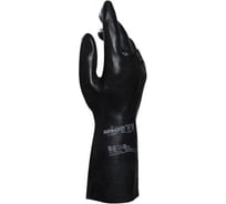 Латексно-неопреновые перчатки MAPA Technic/UltraNeo 420 хб напыление, размер 9, черные 606255