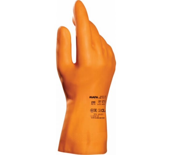 Перчатки MAPA Industrial/Alto 299, хб напыление, размер 7, оранжевые 606241 1