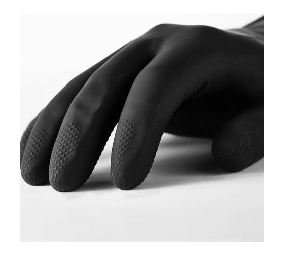 Двухслойные перчатки MANIPULA КЩС-1, размер 9, черные, L-U-03 605827