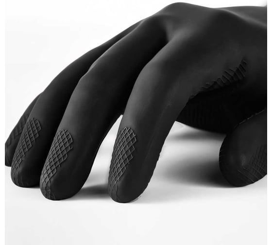 Ультратонкие перчатки MANIPULA КЩС-2, размер 9-9.5, черные L-U-032 605831