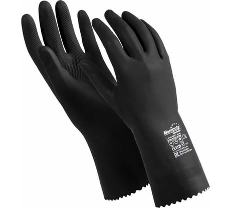 Ультратонкие перчатки MANIPULA КЩС-2, размер 8-8.5, черные L-U-032 605830